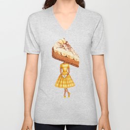 Cake Head Pin-Up - Banoffee Pie V Neck T Shirt