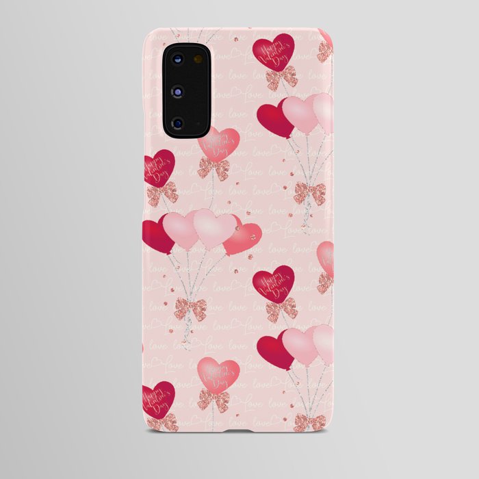 Valentine's Day Heart Balloons Pattern Android Case