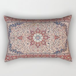 Esfahan Central Persian Antique Rug Print Rectangular Pillow