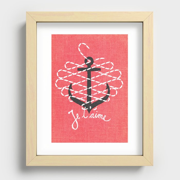 Je t'aime Recessed Framed Print