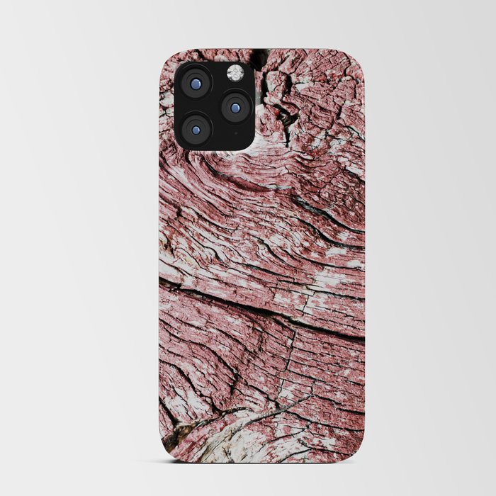 Texture design of an old rotten wood, badly cracked with time iPhone Card Case