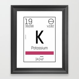 Potassium - chemical Framed Art Print