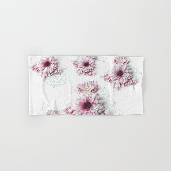 Geometry pastel flowers Hand & Bath Towel