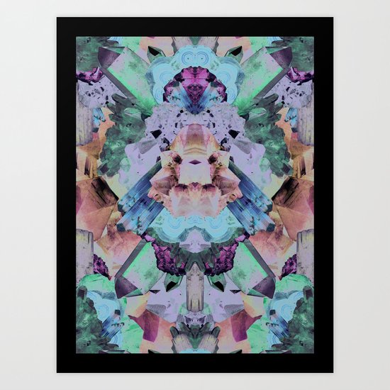 Crystal Collage Art Print