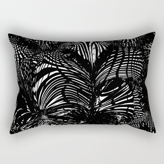 black stripes chaos Rectangular Pillow