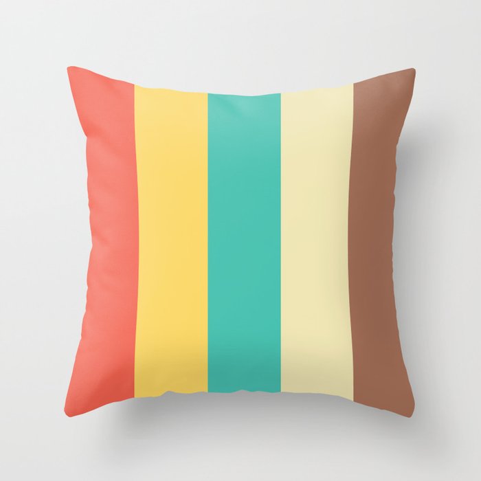 rustic farmhouse striped Throw Pillow