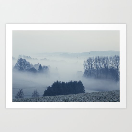 White Cover Art Print