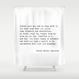 Ralph Waldo Emerson Quote Shower Curtain