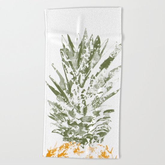 Pineapple Crown Beach Towel