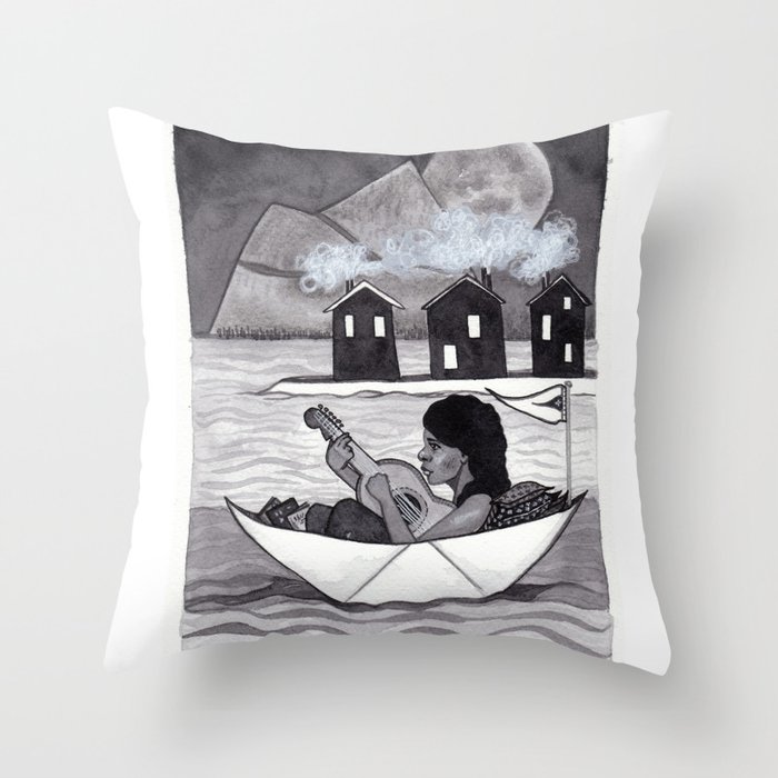 A Player Goes to Sea Throw Pillow