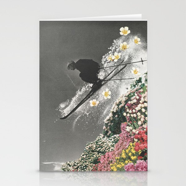 Spring Skiing Stationery Cards