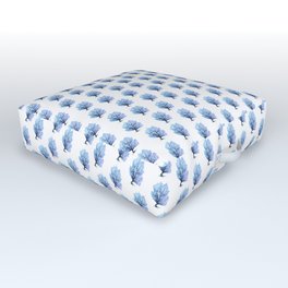 Fan Coral - Blue Outdoor Floor Cushion