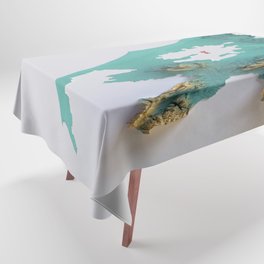 Rome map shaded relief 3d effects Tablecloth