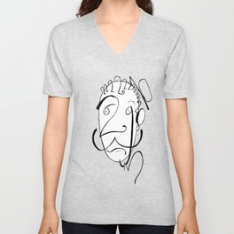 A Portrait with Numbers V Neck T Shirt