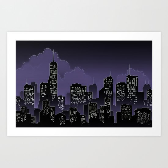 City Lights Art Print