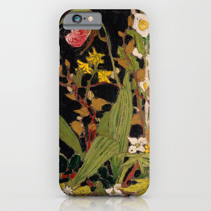 Tom Thomson - Moccasin Flower, Orchids, Algonquin Park - Canada, Canadian Oil Painting - Group of Se iPhone Case