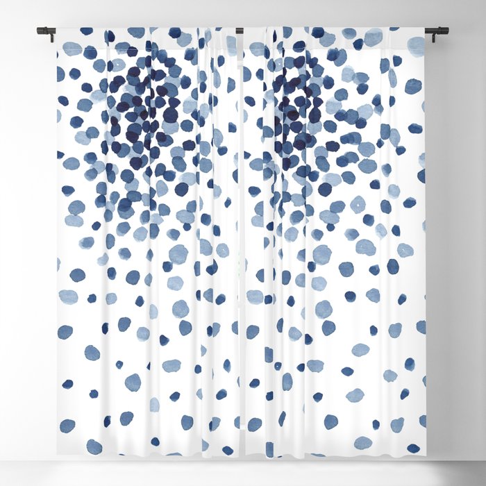 Explosion of Blue Confetti Blackout Curtain