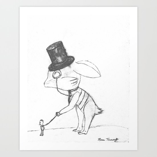 Bankster Bunny Art Print