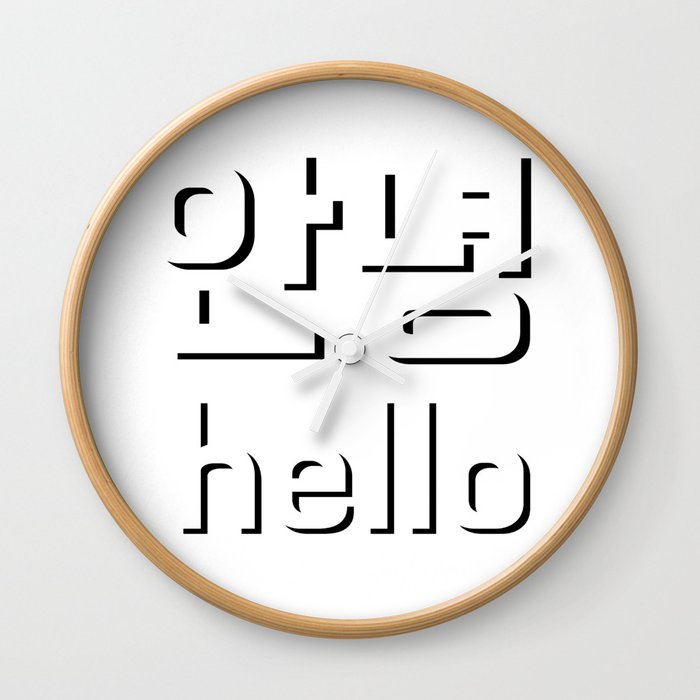 Annyeong Hello Korean Wall Clock