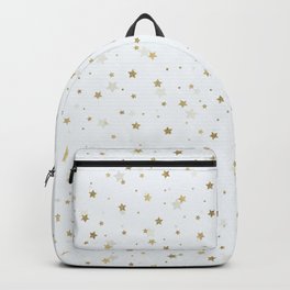 Gold Stars white Design Backpack