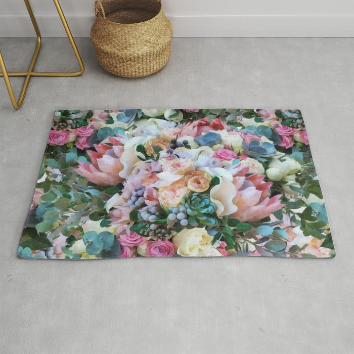 Romantic flowers II Rug