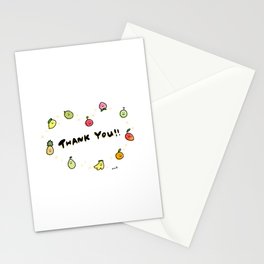 "Thank You!!" Fruits By Rukapple Stationery Card