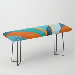 Abstract Tropical Foliage Bench