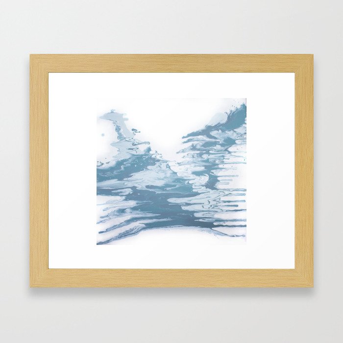 Marble Drips Framed Art Print