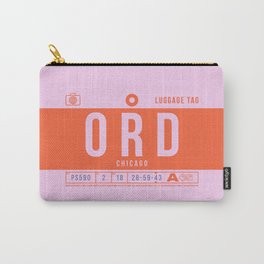 Luggage Tag B - ORD Chicago USA Carry-All Pouch | Luggage, Luggagetag, Airport, 70S, Travel, Chicago, Graphicdesign, Usa, Ord, Airline 