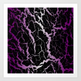 Cracked Space Lava - Purple/White Art Print