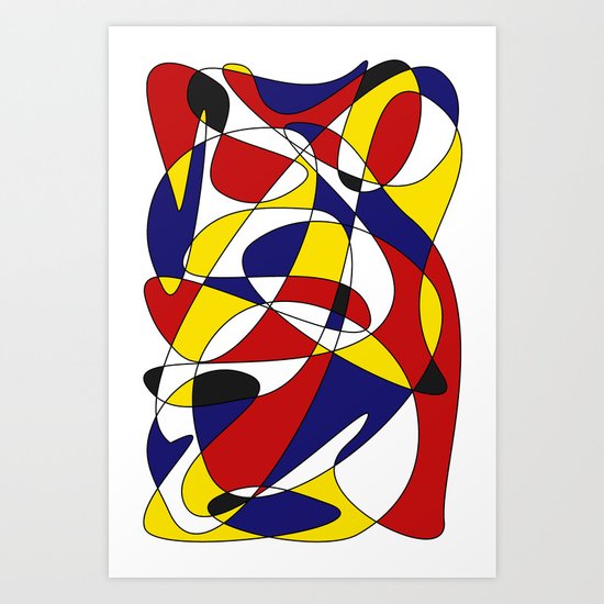 MONDRIAN AND GAUSS Art Print