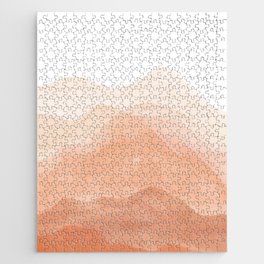 Warm watercolor mountain landscape Jigsaw Puzzle