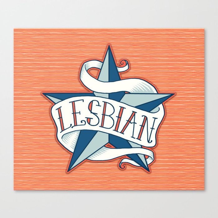 Lesbian Nautical Star Canvas Print