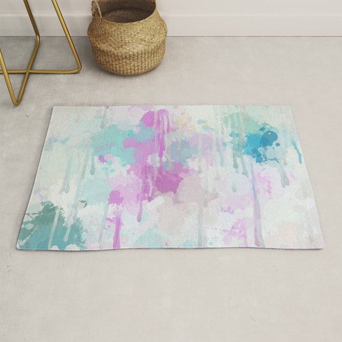 Artist Pastel Abstract Paint Splatter Rug By Artaddiction45 Society6