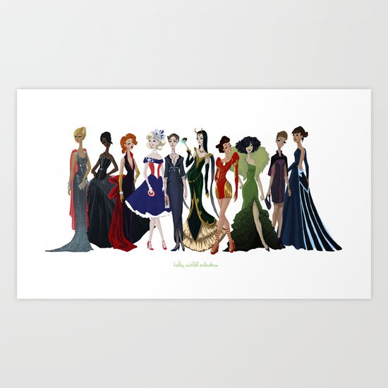 Avengers Gowns: Full Series Art Print