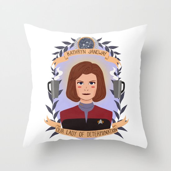 Kathryn Janeway Throw Pillow