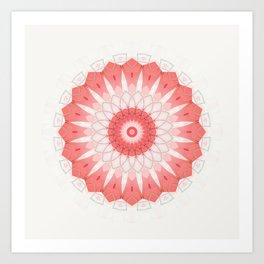 Mandala gentle vibrations Art Print