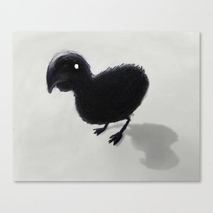 Single Crow Canvas Print