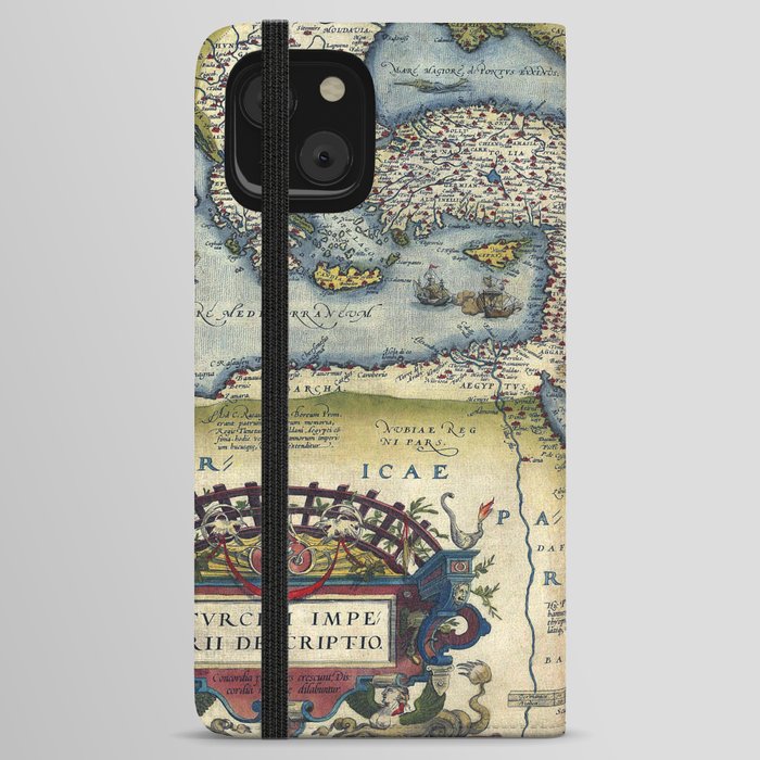 Ottoman Empire 1570 vintage pictorial map iPhone Wallet Case