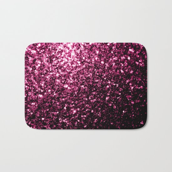 Beautiful Pink glitter sparkles Bath Mat