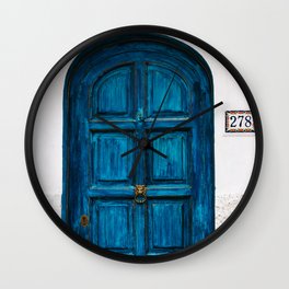 Amalfi Coast Door Wall Clock | Flower, Italy, Doors, Amalficoast, Europe, Home, Blue, Amalfi, Architecture, Street 