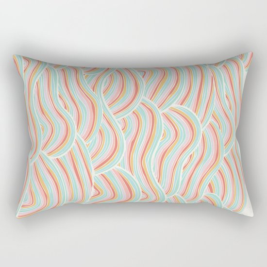 Summer Sea Waves Rectangular Pillow
