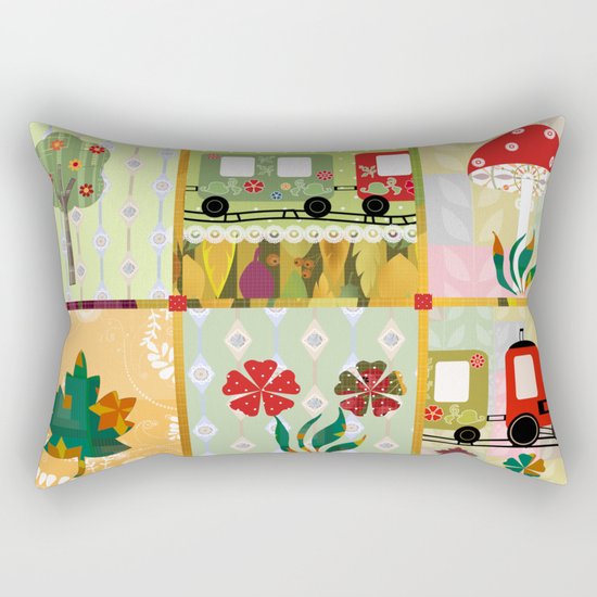 Children's Dominoes. Cubes. Rectangular Pillow