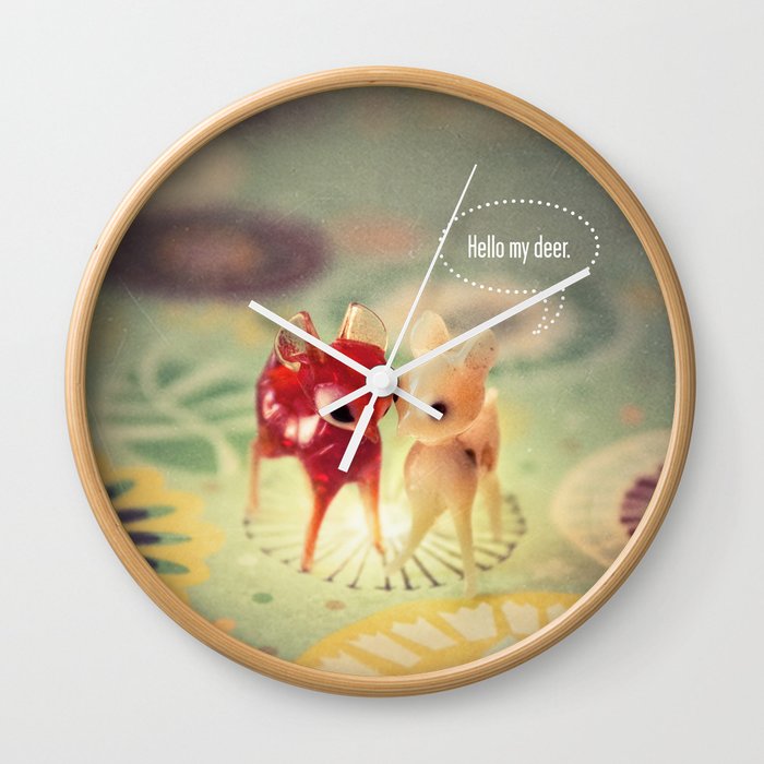 hello my deer Wall Clock