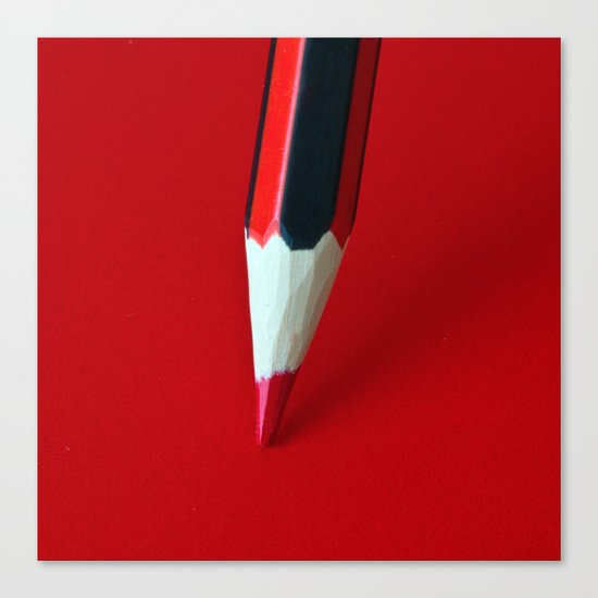 Crayon rouge red Canvas Print