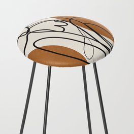 Abstract Line Thought 2 Counter Stool