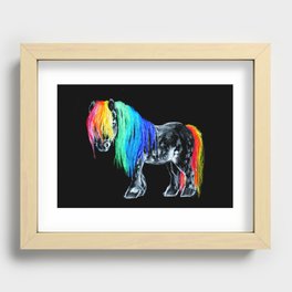 Rainbow Pony Recessed Framed Print