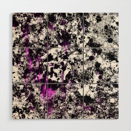 White, black and little pink Wood Wall Art