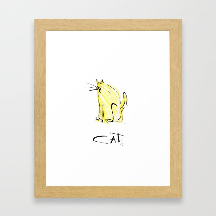Yellow cat Framed Art Print