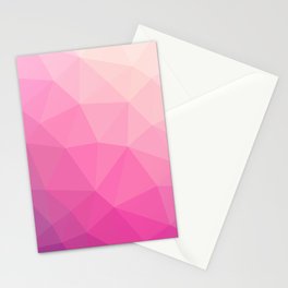 Pastel Pink Triangle Geometry Stationery Card